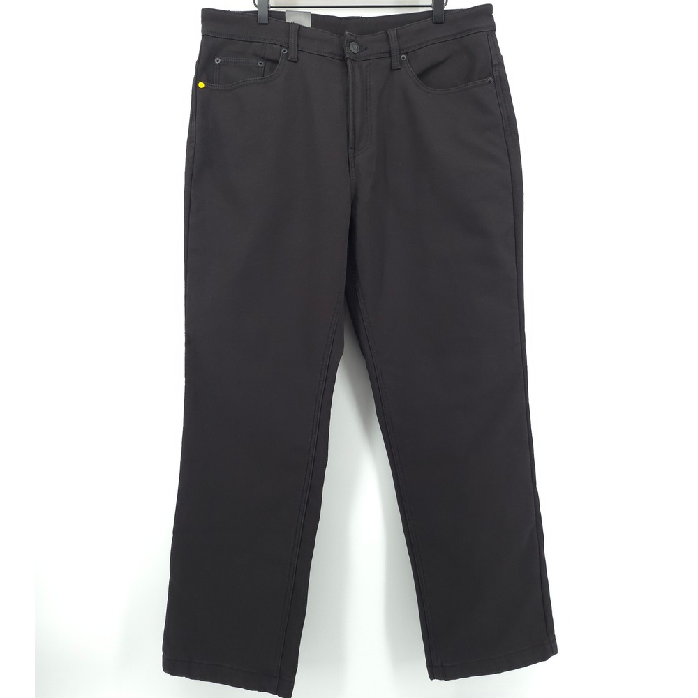 Caterpillar Fleece Lined Canvas Pant Men 36x32 Black Workwear Insulated - NWT